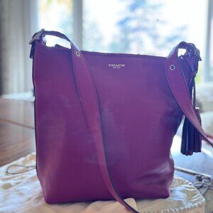 Authentic Coach Red Leather Shopper